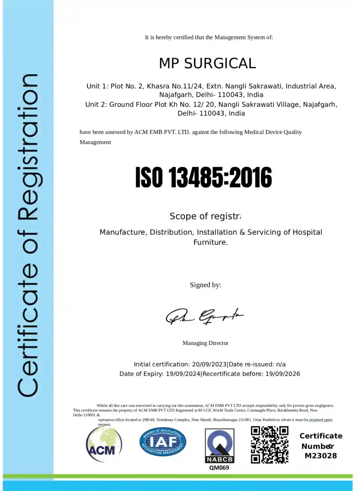 certificate