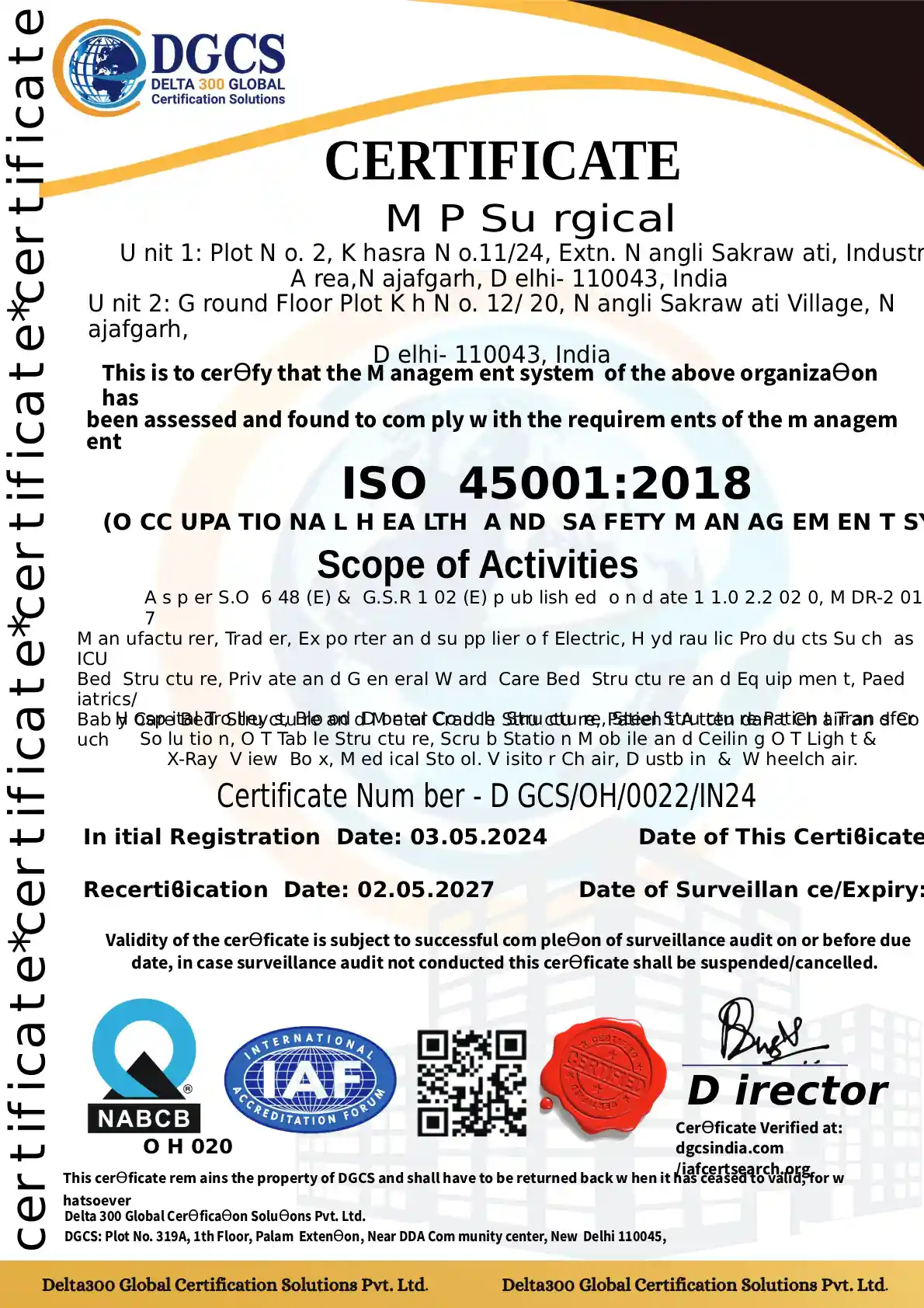 certificate