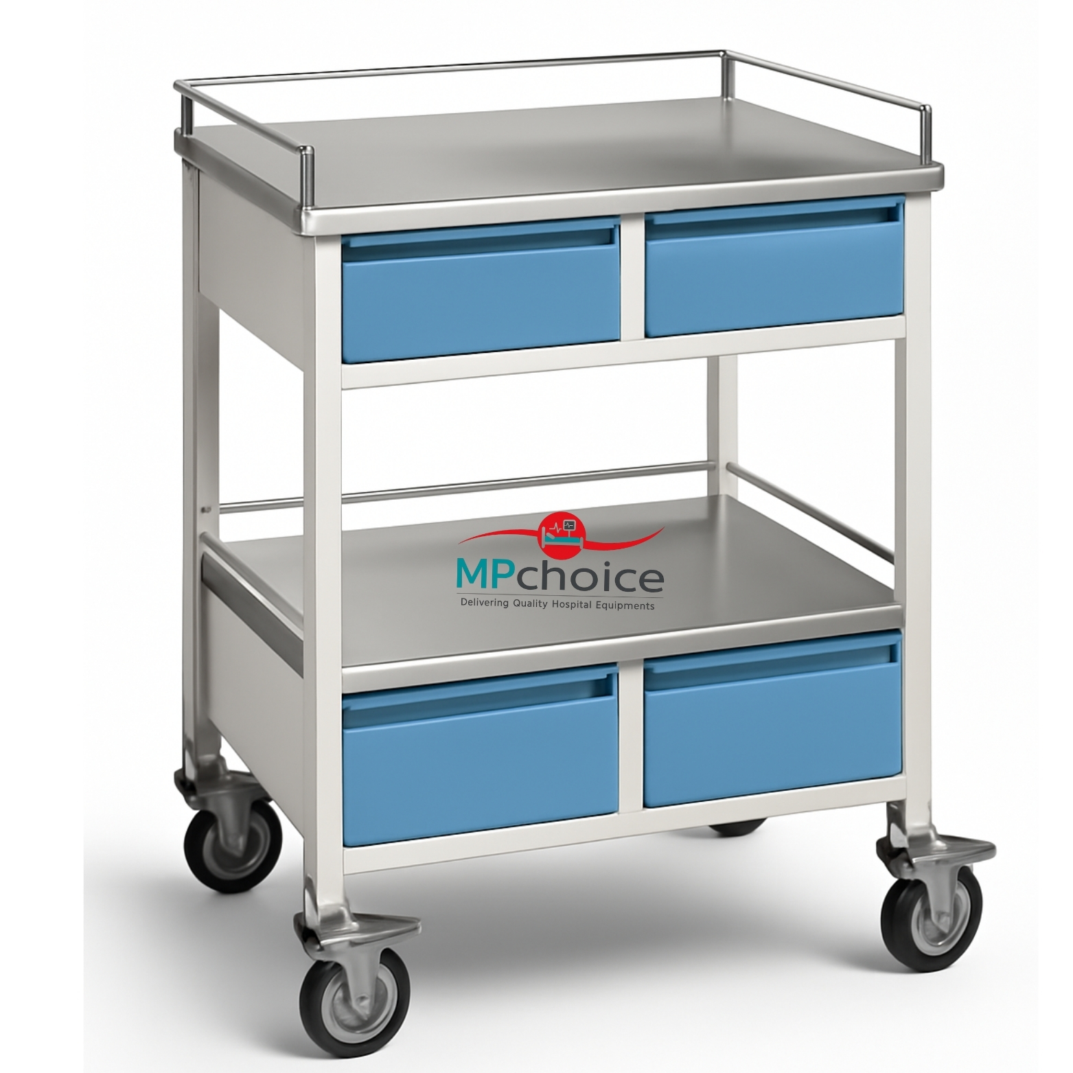 Medicine Trolley with 4 Drawers Manufacturers in Meerut